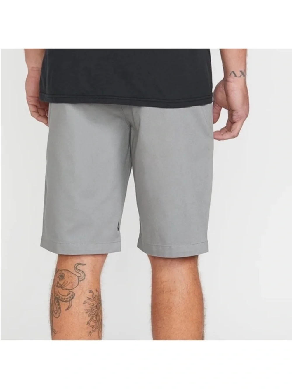 Volcom 40 Shorts VMonty Chino Stretch in Moonbeam Gray 22” pockets NWT